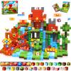200PCS Magnetic Blocks with Light Blocks - Magnetic Blocks for Kids Ages 4 5 6 7 8, Magnetic Building Cubes, Magnetic Building Block, Christmas Birthday Gifts for 3-10 Years Old Boy Girls, STEM Toy view 1