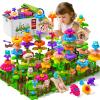 145 Pcs Toys for 3 Year Old Girl,Toddler Gardening Set Flower Garden Toy Girls Building Sets Best Educational Learning Fine DIY Crafts Stem Construction Stacking Kit,for 3 4 5 6 7 Years Kids view 1