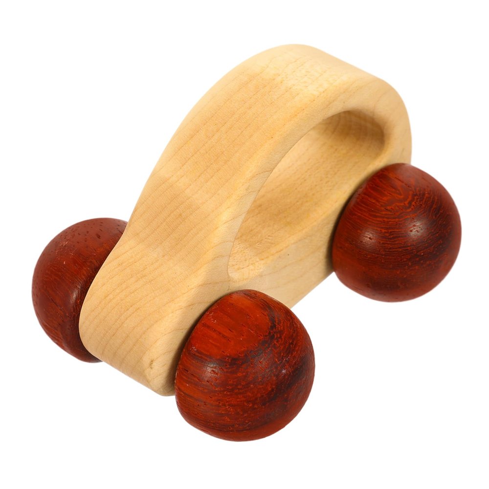 SKISUNO Wooden Push Car Toy for Toddlers Grasping and Exercising Plaything for Boys and Girls Infant Car Toy Hand Grip for Fine Motor Skills Development