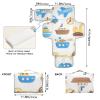 Cute Cartoon Colorful Ships and Cars Reusable Diaper Changing mat with Tissue Pocket Portable Baby Changing pad with Built-in Pillow cambiador de pa?ales para Bebes view 4