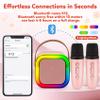 Karaoke Machine for Kids, Mini Karaoke Machine with 2 Wireless Microphones, 3, 4, 5, 6, 7, 8, 9,10,11,12 +Years Old Girl Boy Easter Christmas Birthday Gift Tiger Speaker Party Toys view 3