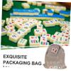 Parliky Mahjong Game Bag Drawstring Mahjong Tile Storage Bag Portable and Lightweight view 3