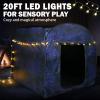 RIYDH Sensory Tent for Kids with Autism - 47.2" Pop Up Play Tent, 100% Blackout Calming Indoor Playhouse with String Light, Portable Toddler Toys for Autistic Children, ADHD, Anxiety Relief view 4
