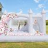 15FT Inflatable White Bounce House for Kids Adult Commercial PVC Bounce House Castle with 950W UL Blower Bouncy Castles for Party Wedding Backyard 15x15x10FT view 1