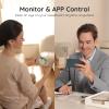 Boifun 2K Wifi Baby Monitor with 2 Cameras, Soothing Night Light, APP & 5" Split-screen Control, Motion/Cries/Noise/Customizable Alarm Zones Detect, Auto Tracking, PTZ, Humidity&Temperature Monitoring view 3