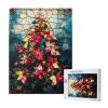 BEAROWL 500 Piece Adults Wooden Jigsaw Puzzle, Colorful Stained Glass Art,Colorful Christmas TreeChallenging Brain ExerciseGreat for Relaxation and Display for Puzzle Enthusiast view 3