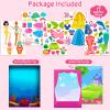 Magnetic Dress Up Dolls Girls Toys Princess Mermaid Fairy Ballerina Fridge Magnets Puzzles Toddlers 3-5 Pretend Play Car Road Trip Airplane Travel Games Activity Birthday Gift 3 4 5 6 7 8 Gilr Boy view 3