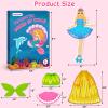Magnetic Dress Up Dolls Girls Toys Princess Mermaid Fairy Ballerina Fridge Magnets Puzzles Toddlers 3-5 Pretend Play Car Road Trip Airplane Travel Games Activity Birthday Gift 3 4 5 6 7 8 Gilr Boy view 4