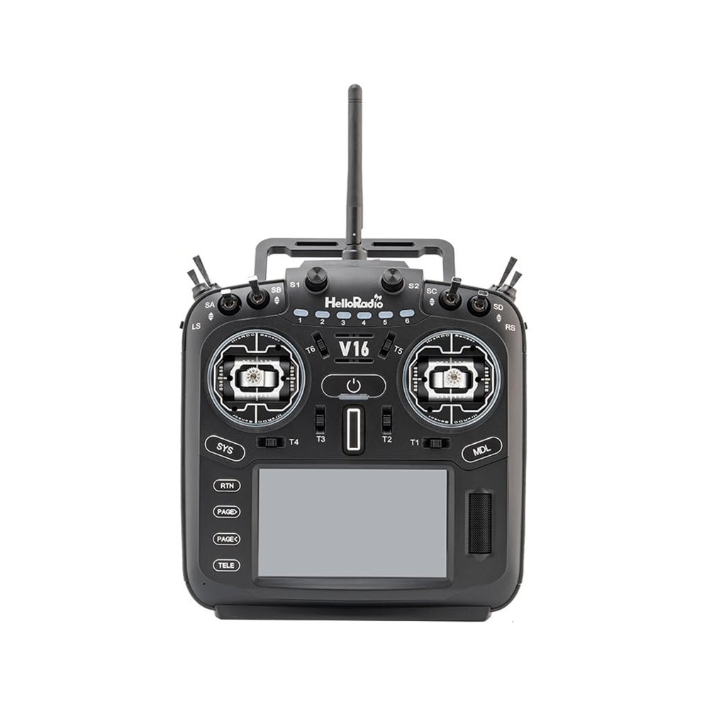 HELLORADIOSKY V16 MAX ELRS Multi Protocol Transmitter Remote Control Support EDGETX OPENTX High-Frequency Head Touch Screen (MAXR9 Black)