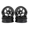 2.2 beadlock Wheels 4PCS Carbon Fiber Wheel Rims for 1/10 RC Crawler Cheater Rigs Capra SCX10 Pro TF2 Element Enduro TRX4 Upgrade Parts (D) view 1
