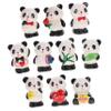 Mobestech 10pcs Miniature Panda Ornaments Ceramic Decorations Panda Desktop Decoration Home Decor for Home view 1