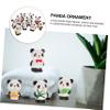 Mobestech 10pcs Miniature Panda Ornaments Ceramic Decorations Panda Desktop Decoration Home Decor for Home view 2