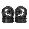 2.2 beadlock Wheels 4PCS Carbon Fiber Wheel Rims for 1/10 RC Crawler Cheater Rigs Capra SCX10 Pro TF2 Element Enduro TRX4 Upgrade Parts (A) view 1
