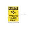 DIYEAH 3pcs Slow Down Sign for Street Neighborhoods Children Playing Safety Signs Waterproof Fade Resistant Kids Playing Symbols for Street view 2