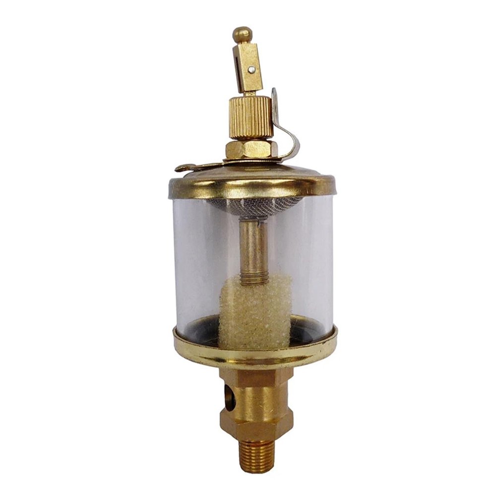 LHAOEEEYG 3/8" BSPP Male Thread Copper Plating Oil Cup Sight Gravity 600ML