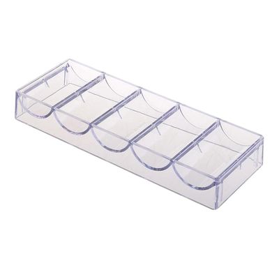 Gogogmee 1Pc Poker Chips Organizer Case Transparent Storage Box for Easy Classification and Accessibility Snap Design for Tidy Desktop and Convenient