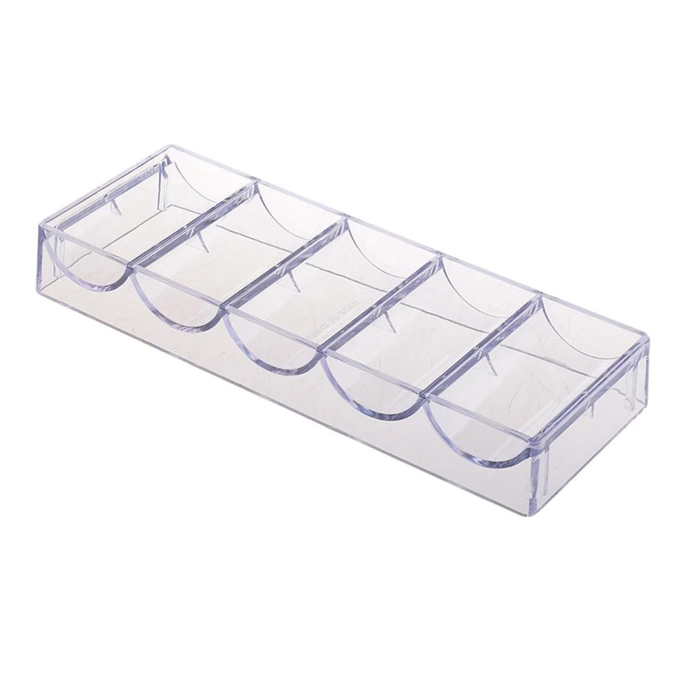 Gogogmee 1Pc Poker Chips Organizer Case Transparent Storage Box for Easy Classification and Accessibility Snap Design for Tidy Desktop and Convenient
