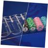 Gogogmee 1Pc Poker Chips Organizer Case Transparent Storage Box for Easy Classification and Accessibility Snap Design for Tidy Desktop and Convenient view 2