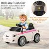 Licensed Fiat 500 Ride on Push Car by INFANS, 3 in 1 Baby Stroller Sliding Walking Car with Retractable Footrest, Parent Control Handle, Horn, Foot-to-Floor Toys for Kids Toddlers 18 Month+ (White) view 4