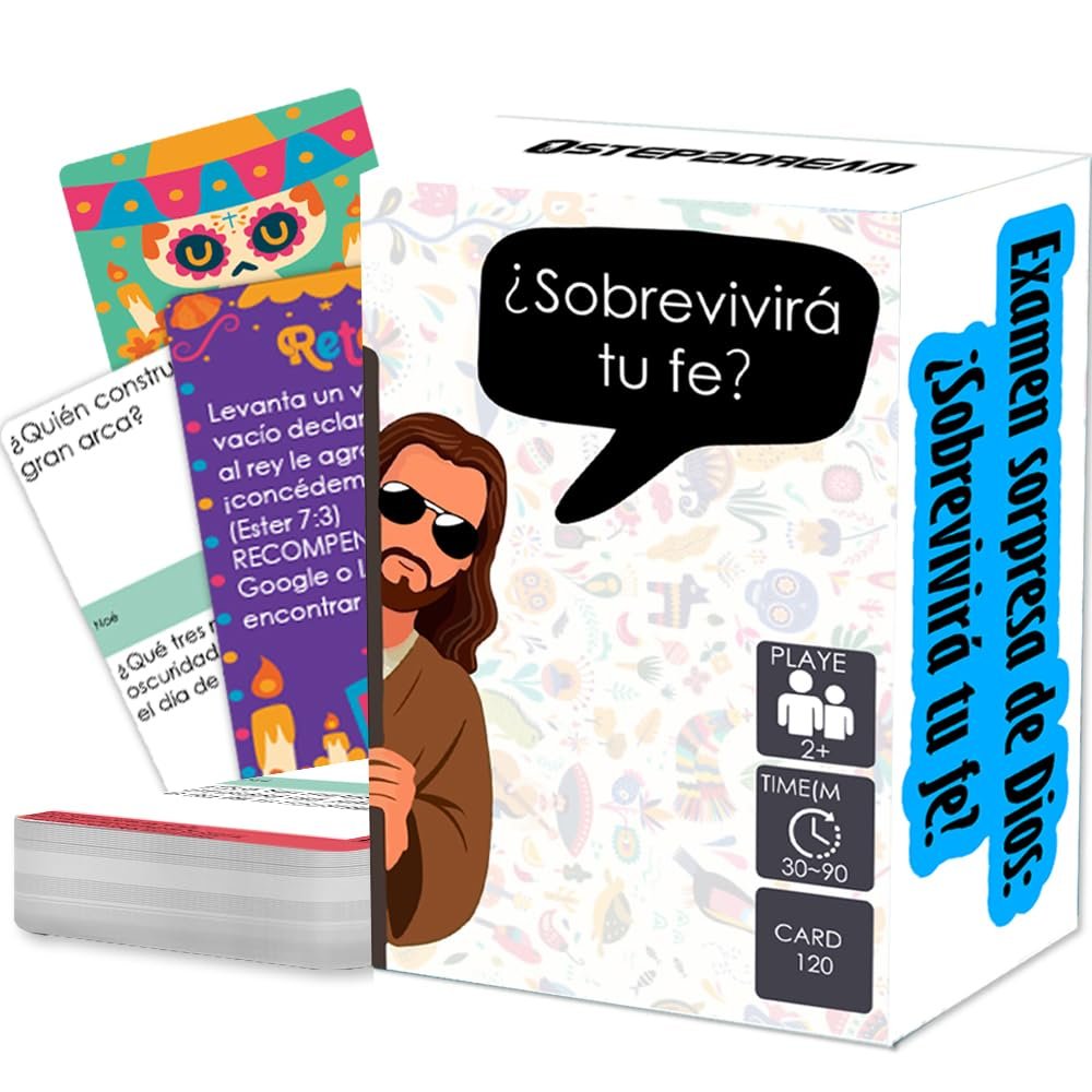 1step2dream Spanish Bible Challenge Game - Interactive Christian Trivia Game for Families & Church Events - Inspiring Religious Catholic Gift