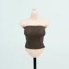 1/6 Scale Female Clothes, Strapless Underwear Vest for 12-inches Action Figure Body Doll, Female Figure Camisole Clothing 1/6 Girl Doll Sleeveless Inner Undershirt (Coffee, Long) view 1