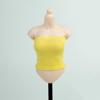 1/6 Scale Female Clothes, Strapless Underwear Vest for 12-inches Action Figure Body Doll, Female Figure Camisole Clothing 1/6 Girl Doll Sleeveless Inner Undershirt (Yellow, Long) view 1
