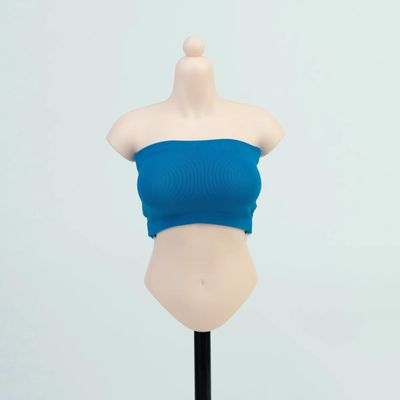 1/6 Scale Female Clothes, Strapless Underwear Vest for 12-inches Action Figure Body Doll, Female Figure Camisole Clothing 1/6 Girl Doll Sleeveless Inner Undershirt (Blue, Short)