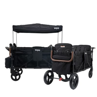 Keenz XC EVO Luxury Comfort Stroller Wagon | Foldable 6 Passenger with Adjustable Canopy |Black
