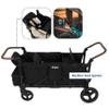 Keenz XC EVO Luxury Comfort Stroller Wagon | Foldable 6 Passenger with Adjustable Canopy |Black view 4