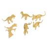 FUNNETOYU Gold Dinosaur Model Pterodactyl Figurines 6-Piece Decorative Dinosaurs Statues for Boys and Girls Party Supplies Home Decor and Educational Playset view 1