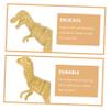 FUNNETOYU Gold Dinosaur Model Pterodactyl Figurines 6-Piece Decorative Dinosaurs Statues for Boys and Girls Party Supplies Home Decor and Educational Playset view 2