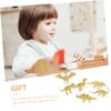 FUNNETOYU Gold Dinosaur Model Pterodactyl Figurines 6-Piece Decorative Dinosaurs Statues for Boys and Girls Party Supplies Home Decor and Educational Playset view 4