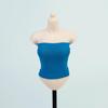 1/6 Scale Female Clothes, Strapless Underwear Vest for 12-inches Action Figure Body Doll, Female Figure Camisole Clothing 1/6 Girl Doll Sleeveless Inner Undershirt (Blue, Long) view 1
