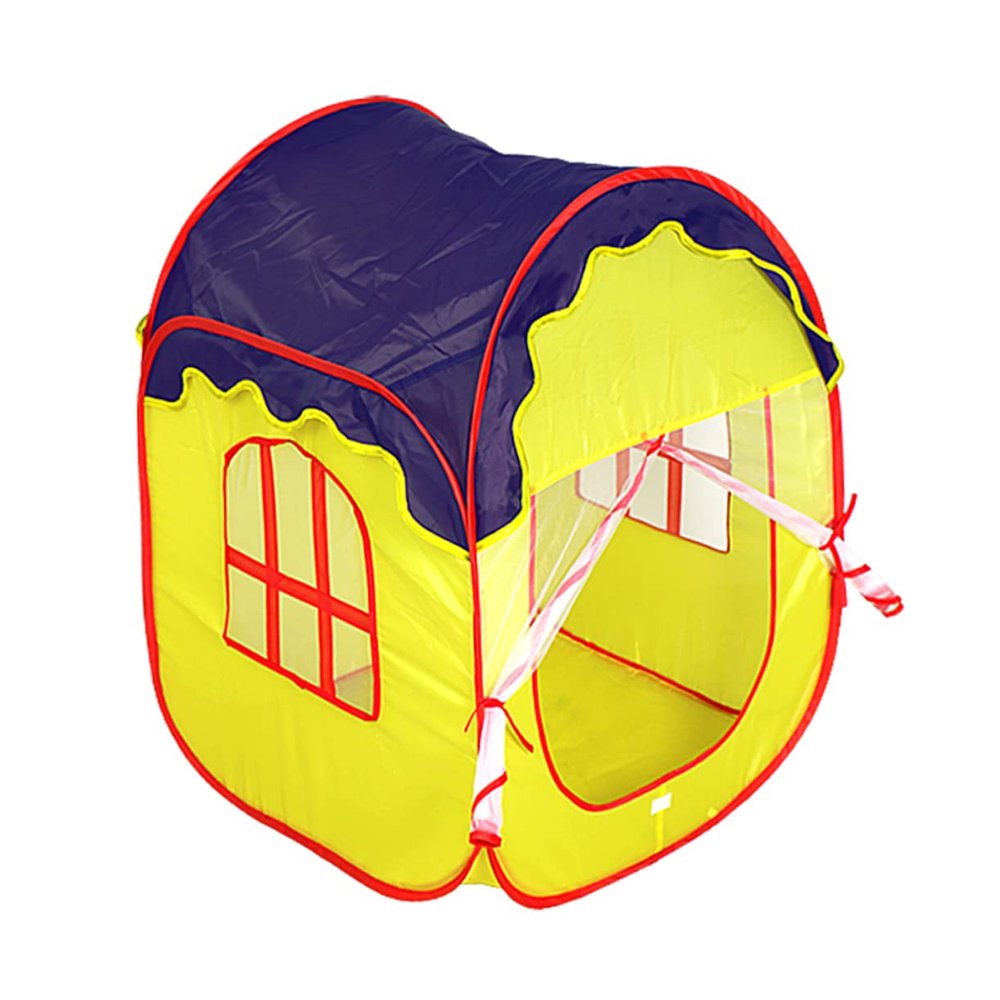 COOLHIYA Portable Tent Foldable Indoor Castle Playhouse for Boys Tent House with Ocean Ball Pool Easy Clean Design Purple