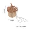 Ipetboom 1Pc Mini Rattan Bag for Cross Body Pouch Durable Photography Prop Cute Basket Shaped Design for Little view 2