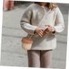 Ipetboom 1Pc Mini Rattan Bag for Cross Body Pouch Durable Photography Prop Cute Basket Shaped Design for Little view 3
