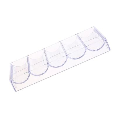 MOLUCKFU 1Pc Transparent Chip Storage Box Organizer for Poker Chips Smooth Surface Design for Board Games and Tidy Table Setup