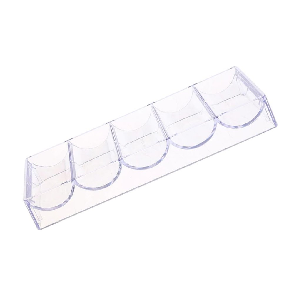 MOLUCKFU 1Pc Transparent Chip Storage Box Organizer for Poker Chips Smooth Surface Design for Board Games and Tidy Table Setup
