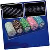 MOLUCKFU 1Pc Transparent Chip Storage Box Organizer for Poker Chips Smooth Surface Design for Board Games and Tidy Table Setup view 3