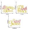 12 Pcs Butterfly Twins Birthday Centerpiece Stick,Butterfly Birthday Party Decoration For Twins Girl,Baby Shower Gender Reveal Party Supplies Rose Gold Glitter view 3