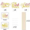 12 Pcs Butterfly Twins Birthday Centerpiece Stick,Butterfly Birthday Party Decoration For Twins Girl,Baby Shower Gender Reveal Party Supplies Rose Gold Glitter view 4