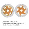 4PCS Universal Aluminum Alloy RC Car Brake Disc | CNC Machined Hex Adapter for 1/10 Scale RC Cars/Trucks/SUV | Lightweight & Sturdy Finish (Golden)(Golden) view 2