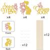 12 Pcs Butterfly Soon To Mom Centerpiece Stick, Pregnancy Announcement,Gender Reveal,Welcome Baby Party Decorations Supplies Rose Gold view 3