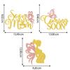12 Pcs Butterfly Soon To Mom Centerpiece Stick, Pregnancy Announcement,Gender Reveal,Welcome Baby Party Decorations Supplies Rose Gold view 4