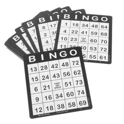 HEALSOPTHY 50Pcs Paper Bingo Cards for Family Fun and Party Games Interactive Replacement Bingo Supplies for Boy Girl and Adults Portable Carnival Game Favor for Gatherings and Group Entertainment