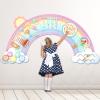 5FT Large Pastel Rainbow Wooden Activity Wall Panel for Toddler Educational Montessori Toy for Kids Interactive Sensory Toys Sensory Activity Busy Board Daycare Learning Center Toddler Room Decor view 1