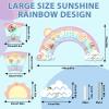 5FT Large Pastel Rainbow Wooden Activity Wall Panel for Toddler Educational Montessori Toy for Kids Interactive Sensory Toys Sensory Activity Busy Board Daycare Learning Center Toddler Room Decor view 2