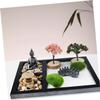 NAMOARLY Zen Garden Kit Decorative Sandbox for Home and Office Resin Art Piece Buddha Figure Miniature Meditation Decor for Desk Relaxation and Mindfulness view 3