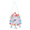MOLUCKFU 1Set Cartoon Clock DIY Kit Handmade Craft Material for Festival Party Non Woven Clock Making for Recognition view 1