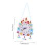 MOLUCKFU 1Set Cartoon Clock DIY Kit Handmade Craft Material for Festival Party Non Woven Clock Making for Recognition view 2